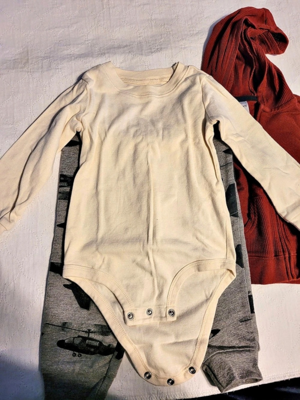 carter's 3-Piece Helicopter Print Bodysuit, Vest & Pant Set Boys 24M Set